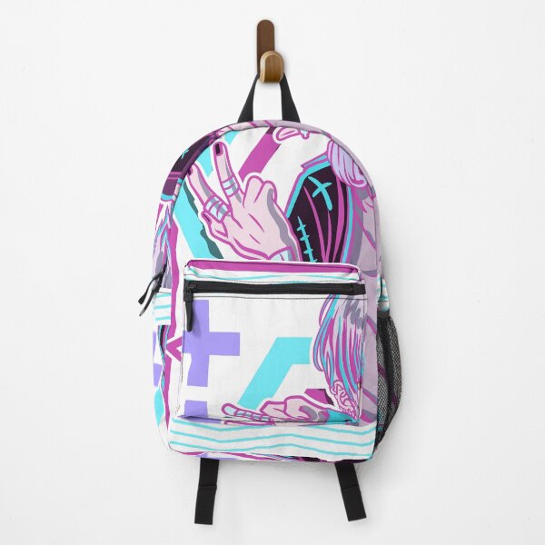 Item preview, Neon Glitch Anime Boy Streetwear Aesthetic designed and sold by No Limits T-Shirts.
