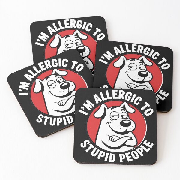 Item preview, Allergic to Stupid People Dog designed and sold by -DEEWOLF-.