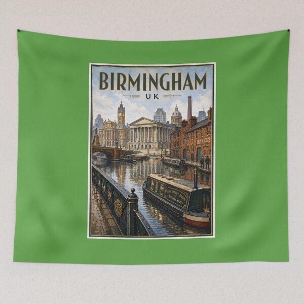 Item preview, Birmingham Travel Poster Vintage Retro Art designed and sold by windmildesigner.