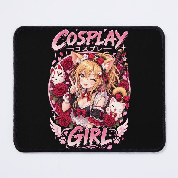 Item preview, Cosplay Girl Neko Maid Anime Kawaii Japanese Fan designed and sold by No Limits T-Shirts.