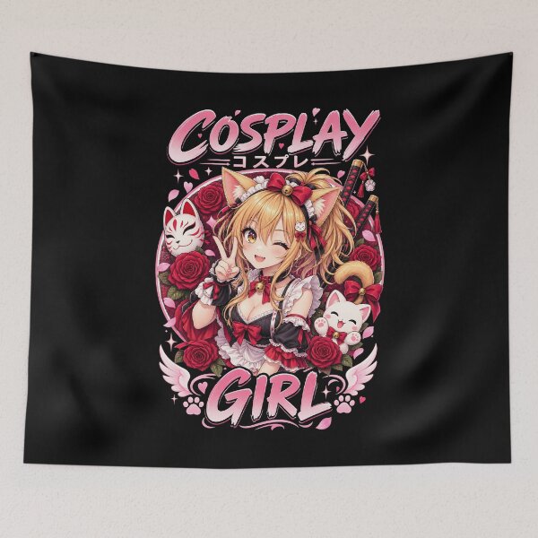 Artikelvorschau, Cosplay-Mädchen Neko Maid Anime Kawaii Japanischer Fan entworfen und verkauft von No Limits T-Shirts.