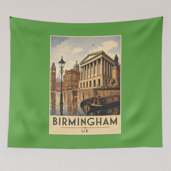Item preview, Birmingham Travel Poster Vintage Retro Art designed and sold by windmildesigner.