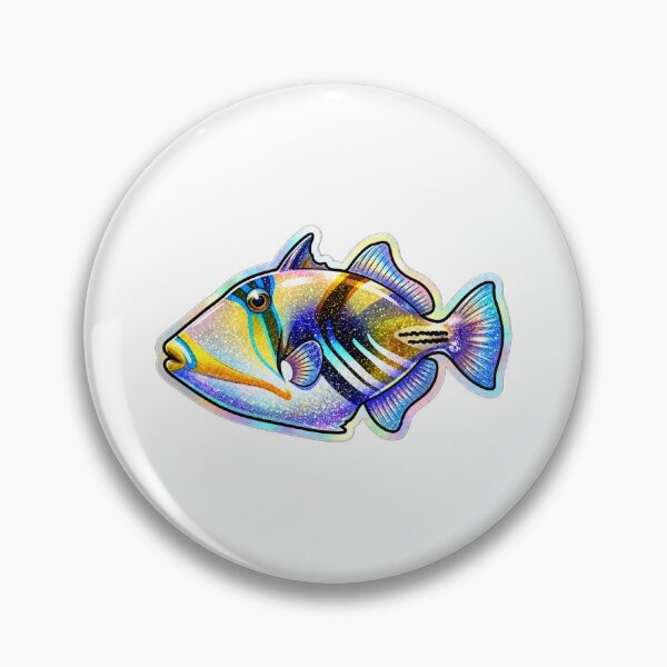 Item preview, Picasso Humu Humu Triggerfish Holographic Reef Art designed and sold by KenworksDigital.