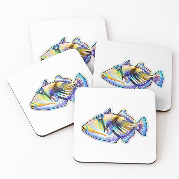 Item preview, Picasso Humu Humu Triggerfish Holographic Reef Art designed and sold by KenworksDigital.
