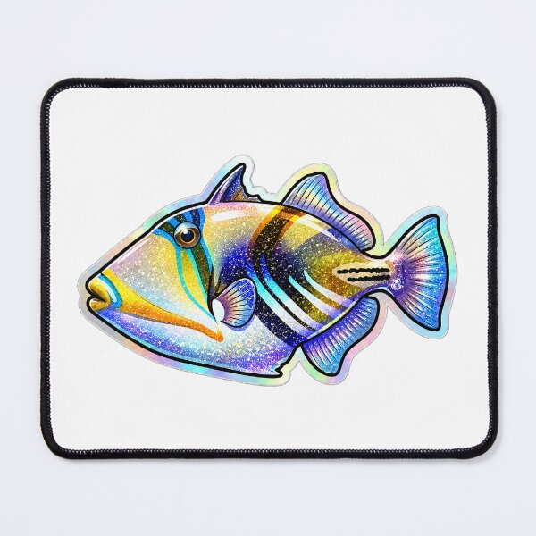 Item preview, Picasso Humu Humu Triggerfish Holographic Reef Art designed and sold by KenworksDigital.