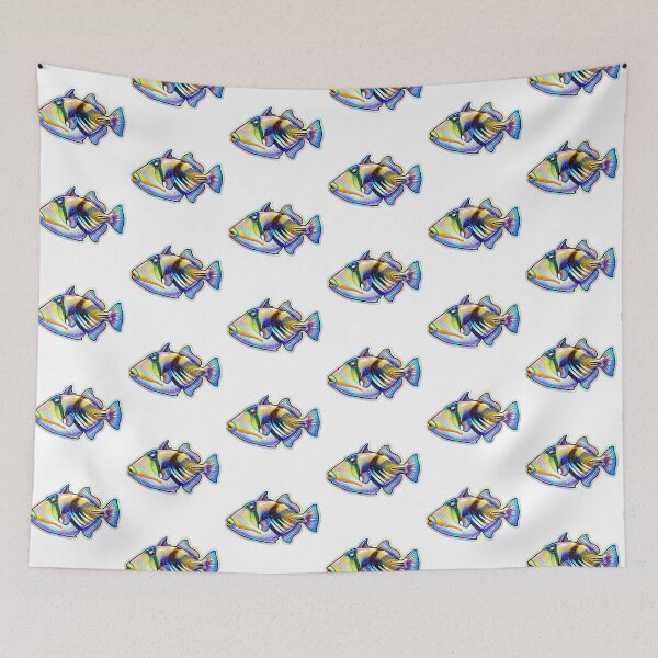 Item preview, Picasso Humu Humu Triggerfish Holographic Reef Art designed and sold by KenworksDigital.
