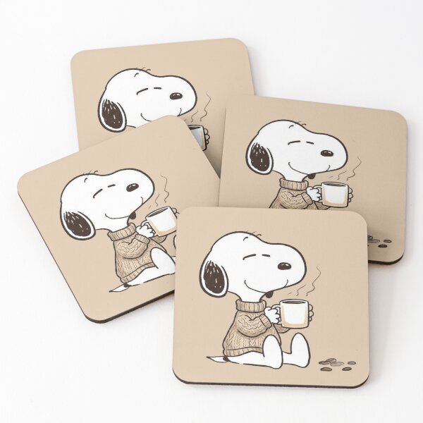 Item preview, Cozy Snoopy Sipping Warm Coffee designed and sold by douillet-design.
