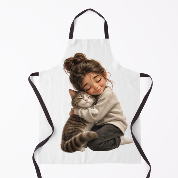 Item preview, Girl Hugging Her Tabby Cat designed and sold by Snurly.