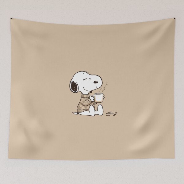 Item preview, Cozy Snoopy Sipping Warm Coffee designed and sold by douillet-design.