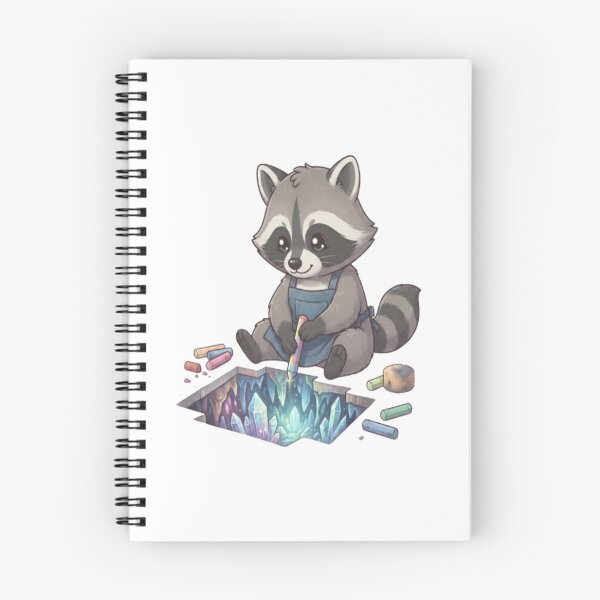 Item preview, Cute Raccoon Drawing Chalk Art designed and sold by Ella_Sketch.