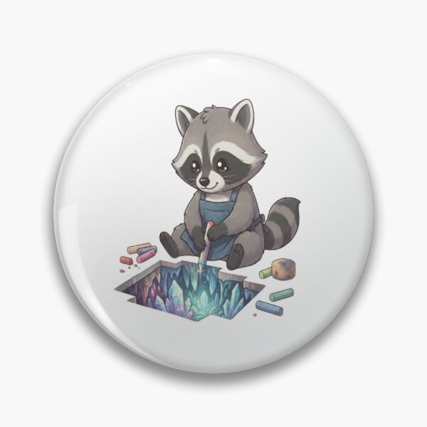 Item preview, Cute Raccoon Drawing Chalk Art designed and sold by Ella_Sketch.
