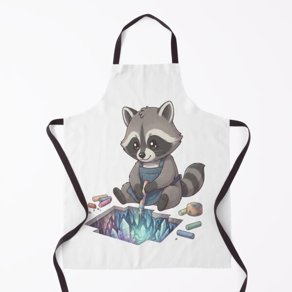 Item preview, Cute Raccoon Drawing Chalk Art designed and sold by Ella_Sketch.