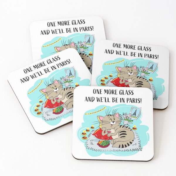Item preview, One More Glass and We’ll Be in Paris designed and sold by Ekaterina  Biserova.