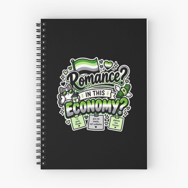 Item preview, Romance? In This Economy? – Aromantic Pride designed and sold by Brave Little Mess Club.