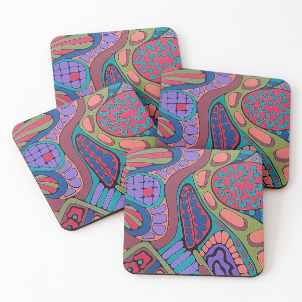 Item preview, Tropical Cells | Psychedelic Organic Shapes Wall Art designed and sold by WonderwildArt.