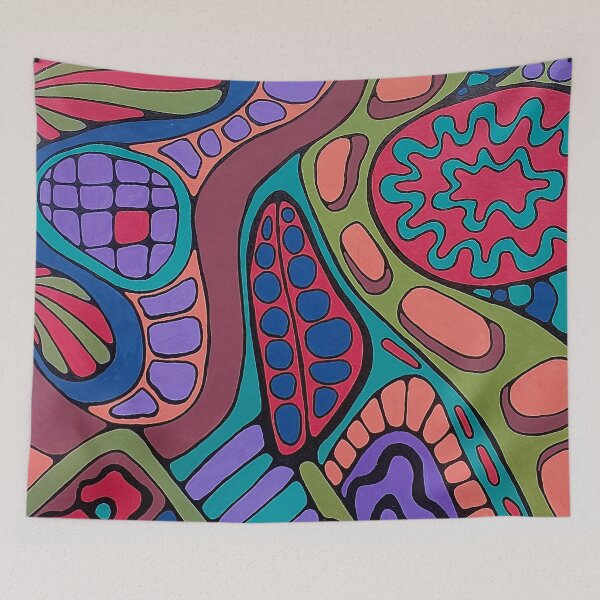 Item preview, Tropical Cells | Psychedelic Organic Shapes Wall Art designed and sold by WonderwildArt.