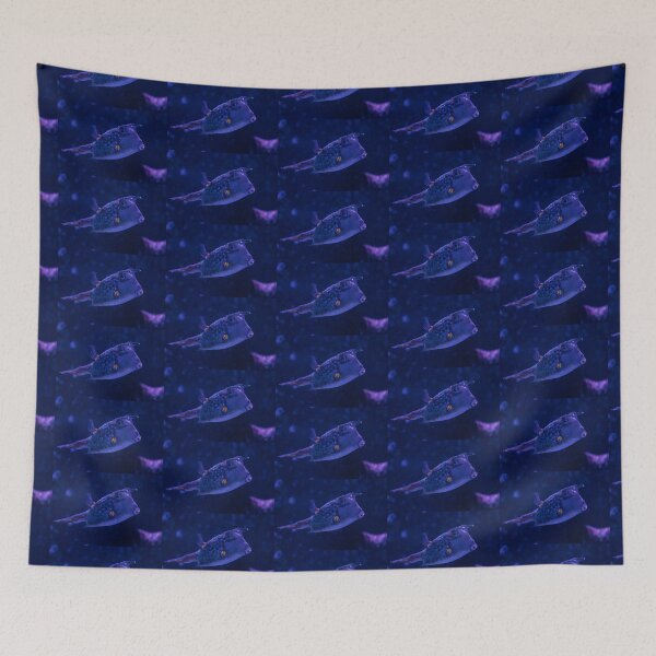 Item preview, Blue longhorn cowfish underwater designed and sold by Mutezone.