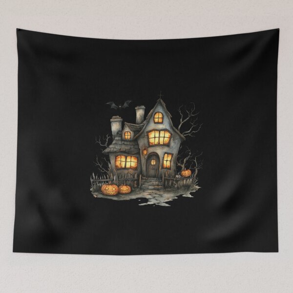 Item preview, Spooky Haunted House at Night designed and sold by foundthenat.