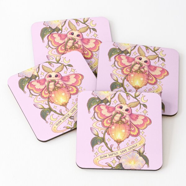 Item preview, Glow Softly Love Loudly – Whimsical Moth & Glowing Floral Lantern designed and sold by SVox.