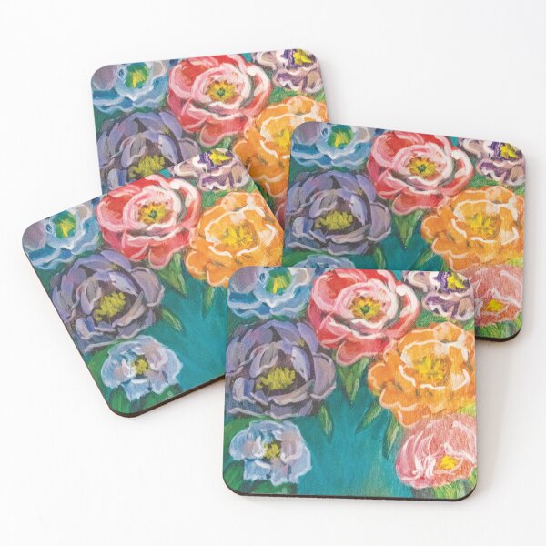 Item preview, Riot of Colorful Peonies designed and sold by Randilynnart.
