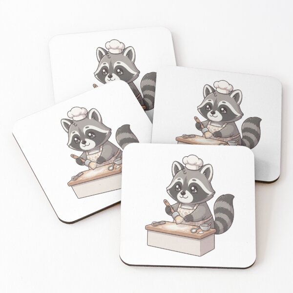 Item preview, Cute Raccoon Baking In Kitchen designed and sold by Ella_Sketch.