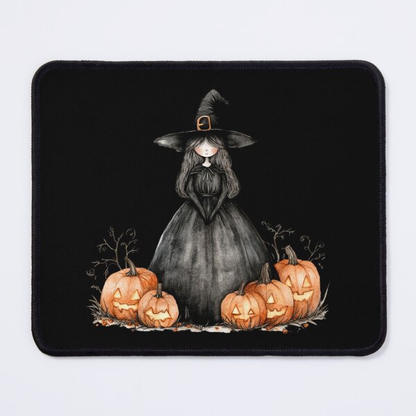 Item preview, Witch with Jack-o'-lanterns designed and sold by foundthenat.