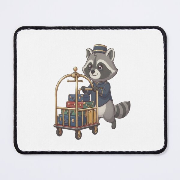 Item preview, Cute Raccoon Hotel Bellhop Luggage designed and sold by Ella_Sketch.