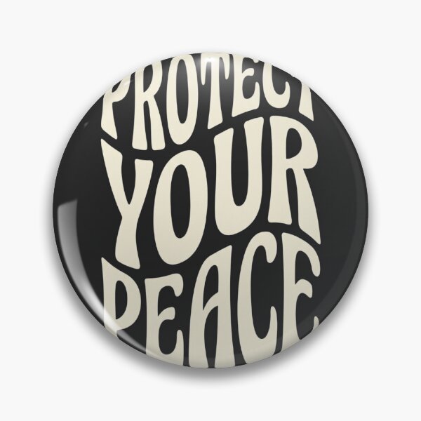 Item preview, Protect Your Peace Vintage Wavy Typography Mental Health Quote designed and sold by Eidos [][][] ~εἶδος~.