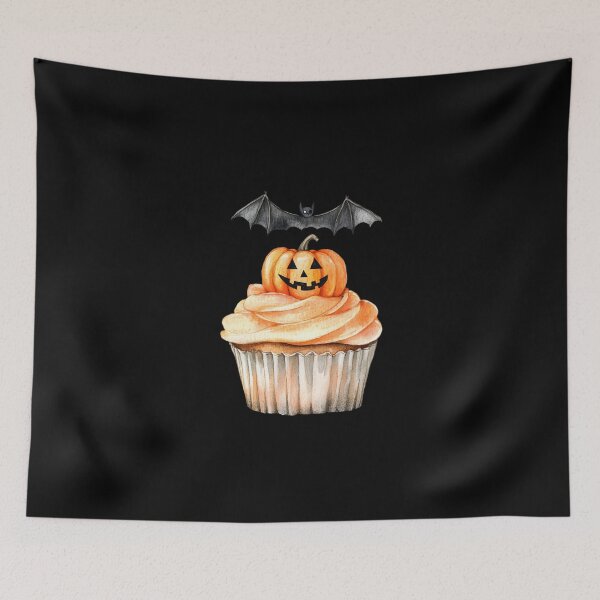 Item preview, Halloween Cupcake with Pumpkin Topper designed and sold by foundthenat.