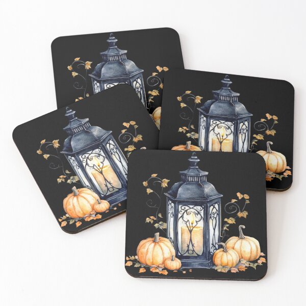 Item preview, Lantern with Pumpkins and Vines designed and sold by foundthenat.