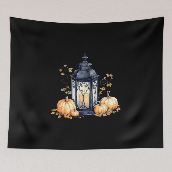 Item preview, Lantern with Pumpkins and Vines designed and sold by foundthenat.