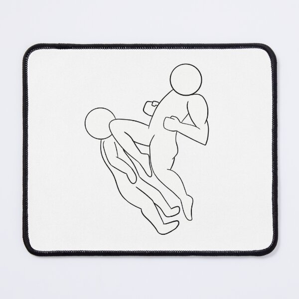 Item preview, Minimalist Silhouette Fighting Game Flying Knee Attack Art designed and sold by The Soapiest Goat.