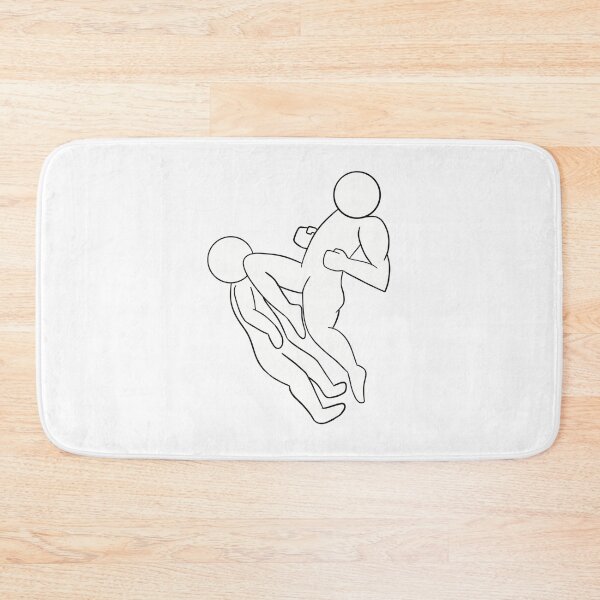 Item preview, Minimalist Silhouette Fighting Game Flying Knee Attack Art designed and sold by The Soapiest Goat.