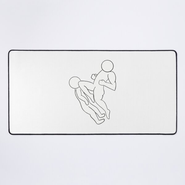 Item preview, Minimalist Silhouette Fighting Game Flying Knee Attack Art designed and sold by The Soapiest Goat.
