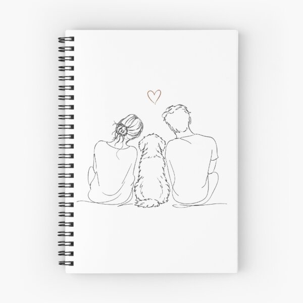 Item preview, Minimalist Line Art Couple and Dog designed and sold by Snurly.