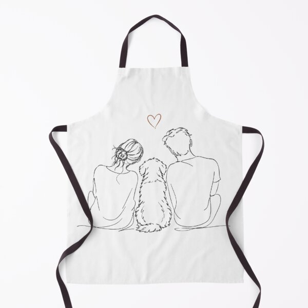 Item preview, Minimalist Line Art Couple and Dog designed and sold by Snurly.