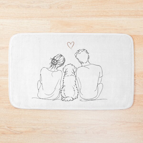 Item preview, Minimalist Line Art Couple and Dog designed and sold by Snurly.