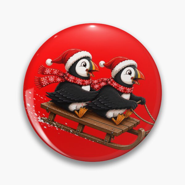 Item preview, Puffins on Sled designed and sold by Konvero.
