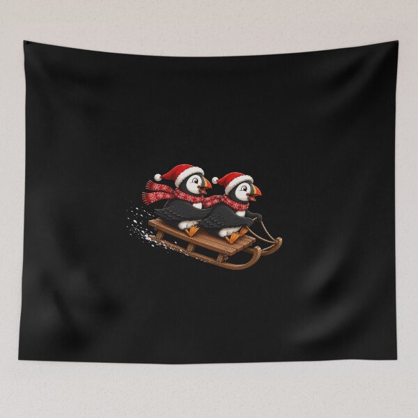 Item preview, Puffins on Sled designed and sold by Konvero.