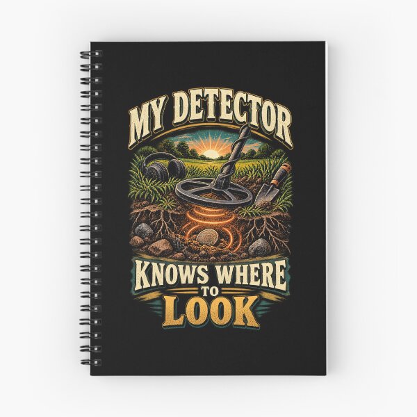Item preview, My Detector Knows Where To Look Vintage Metal Detecting Shirt designed and sold by Gustavo Navarro.