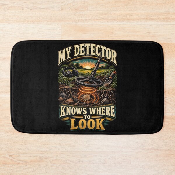 Item preview, My Detector Knows Where To Look Vintage Metal Detecting Shirt designed and sold by Gustavo Navarro.