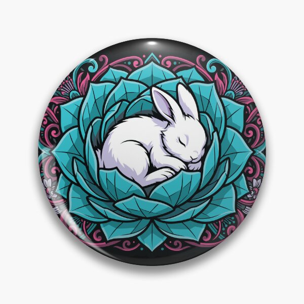 Item preview, Cute Sleeping Bunny Lotus Flower Vector Graphic Art designed and sold by ZUMERI.