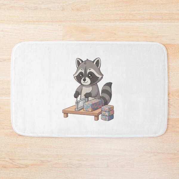 Item preview, Cute Raccoon Making Homemade Soap designed and sold by Ella_Sketch.