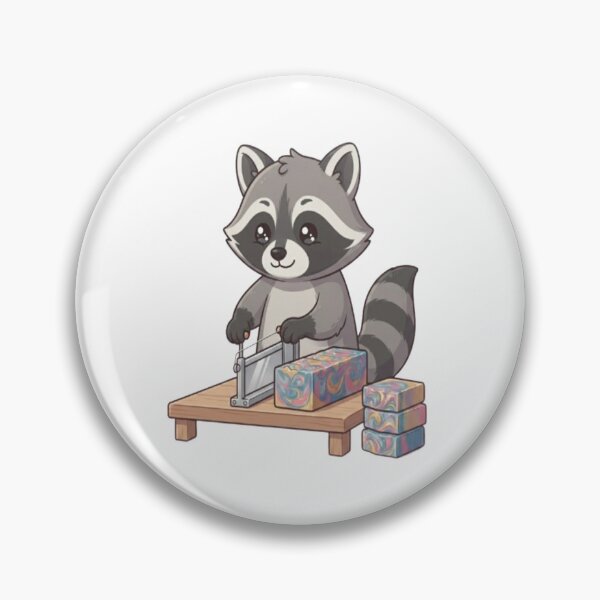 Item preview, Cute Raccoon Making Homemade Soap designed and sold by Ella_Sketch.