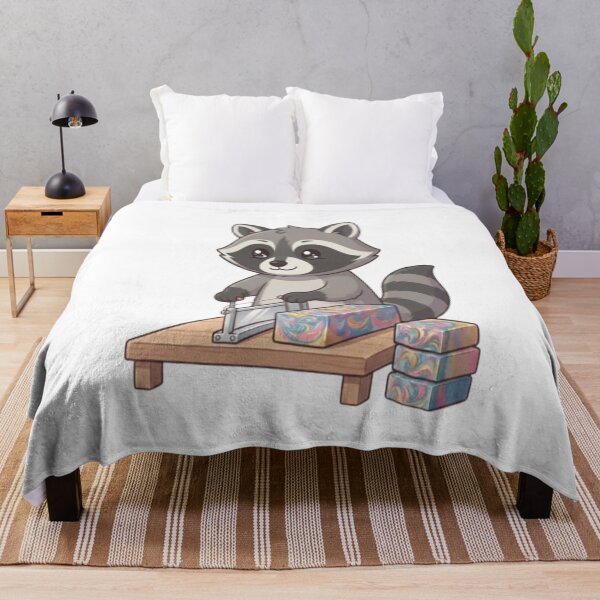 Item preview, Cute Raccoon Making Homemade Soap designed and sold by Ella_Sketch.
