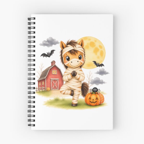 Item preview, Halloween Tree Pose Mummy Horse designed and sold by YogiAnimalArt.