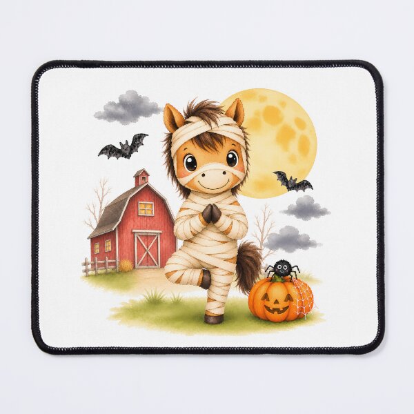 Item preview, Halloween Tree Pose Mummy Horse designed and sold by YogiAnimalArt.