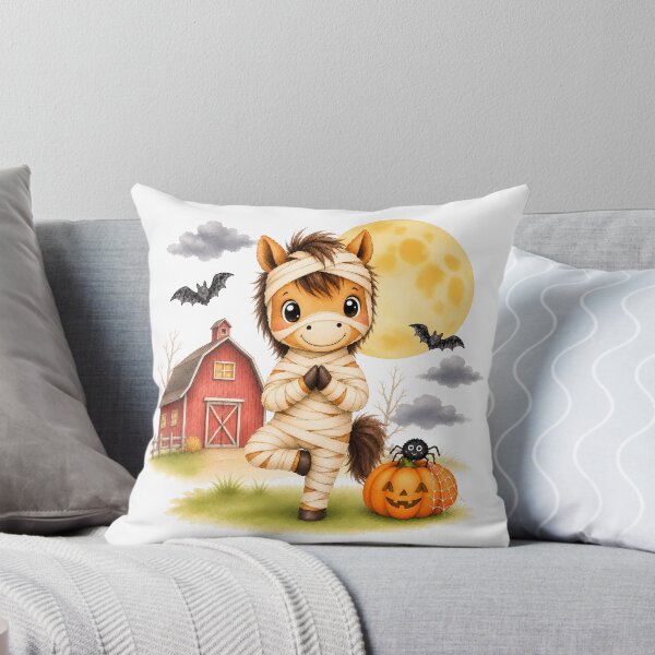 Item preview, Halloween Tree Pose Mummy Horse designed and sold by YogiAnimalArt.