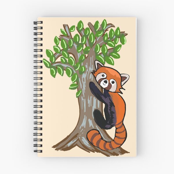 Item preview, Red panda climbing tree designed and sold by Em-colour.