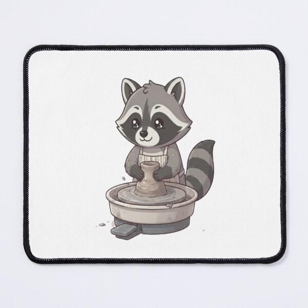 Item preview, Cute Raccoon Pottery Clay Wheel designed and sold by Ella_Sketch.